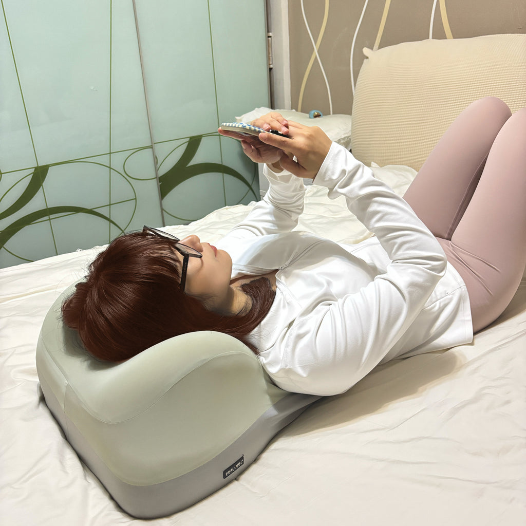 Couple’s Ergonomic Prone Pillow with Breathable Hole, Memory Foam Support Cushion for Intimate Use