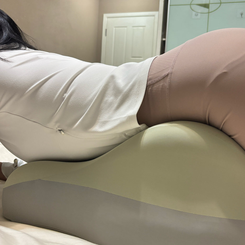 Couple’s Ergonomic Prone Pillow with Breathable Hole, Memory Foam Support Cushion for Intimate Use